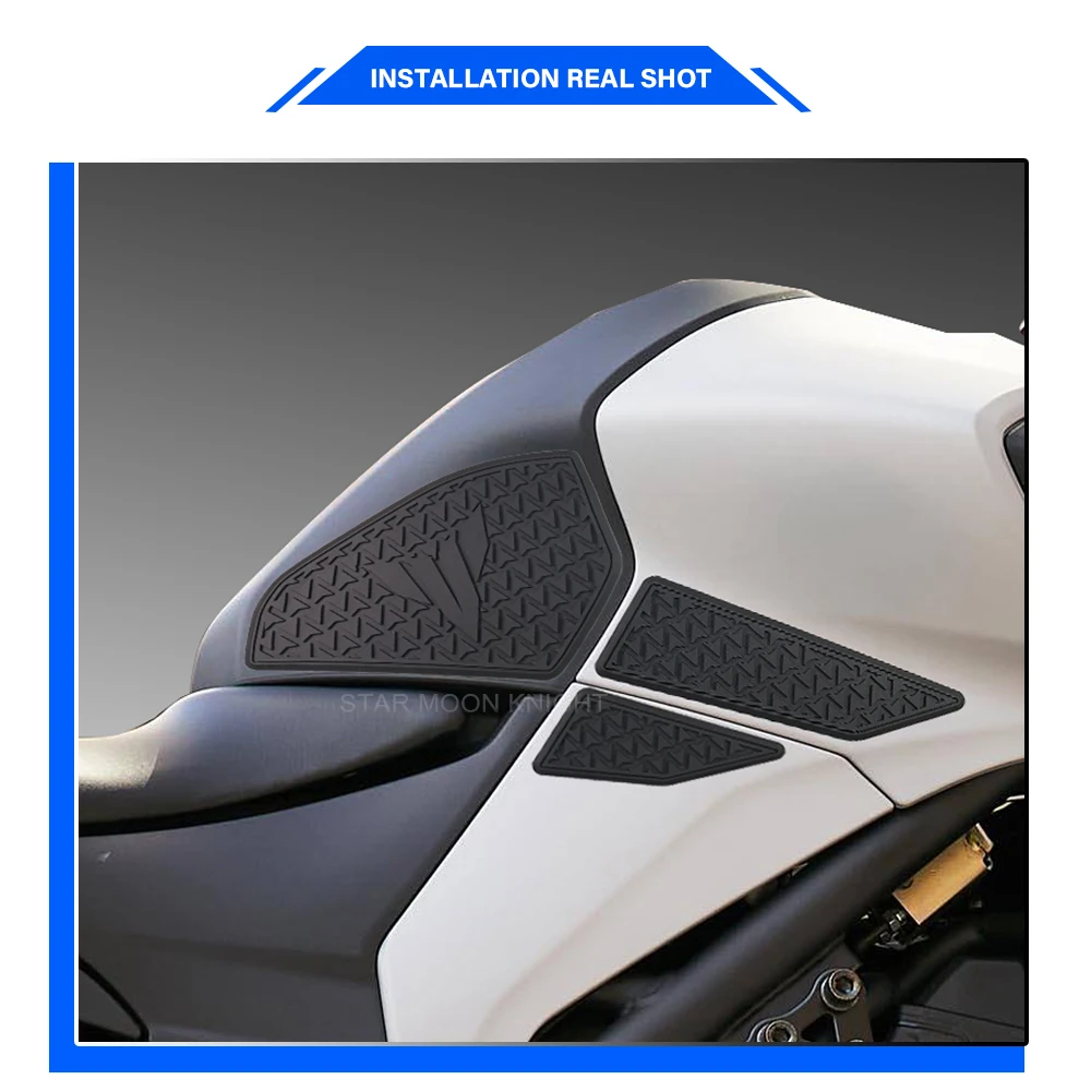 For MT03 MT-03 MT25 MT-25 2020 2021 2022- Motorcycle Fuel Tankpad Fuel Tank Traction Pad Anti-slip Side Tank Stickers Accessory