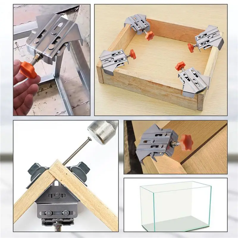 ABSS-4X Open Type Right Angle Clamp Woodworking Right Angle Splicing Quick Clamp Locator Engineering Woodworking DIY