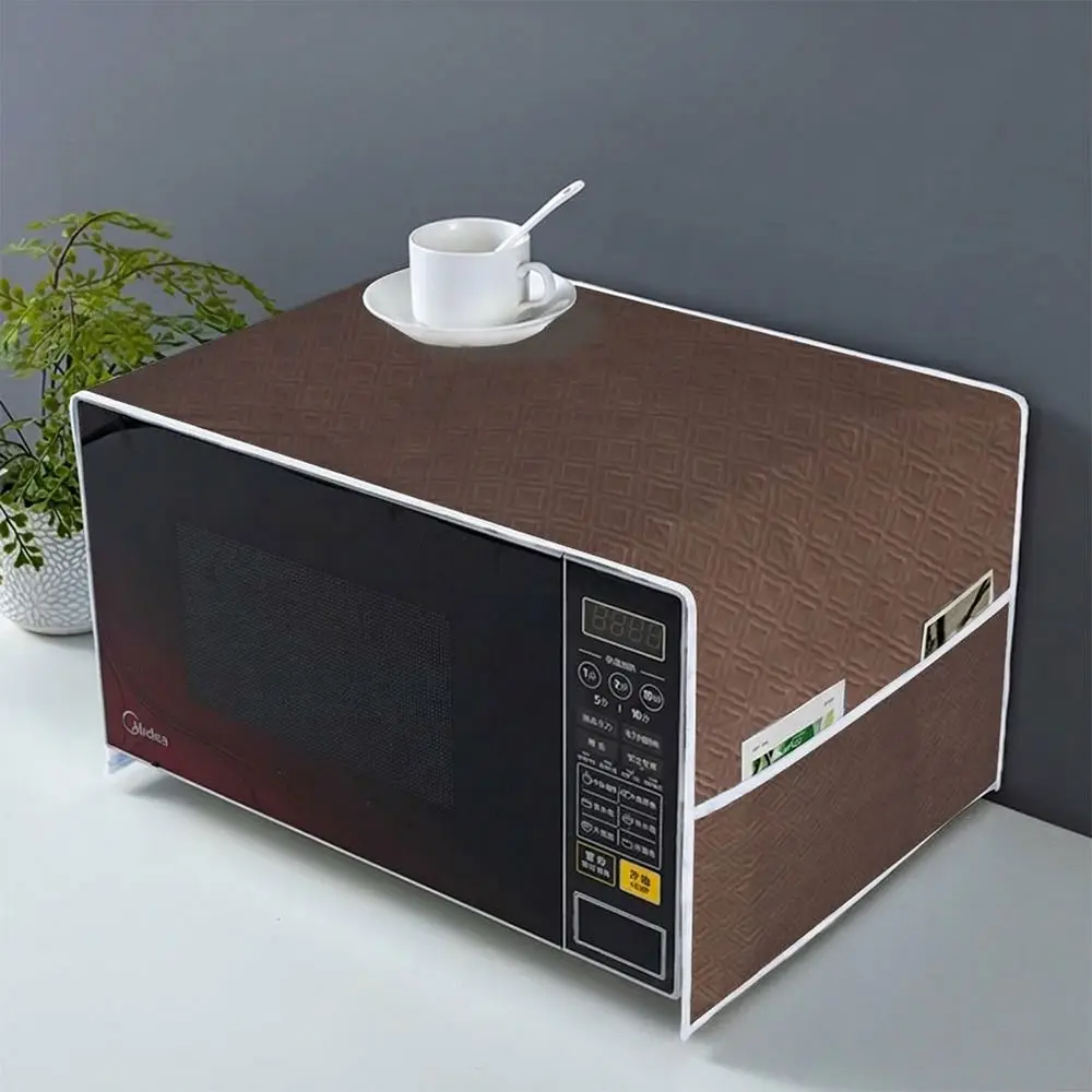 Super Soft Microwave Oven Dust Cover Oilproof Dustproof Kitchen Appliance Cover PEVA Microwave Protective Cloth