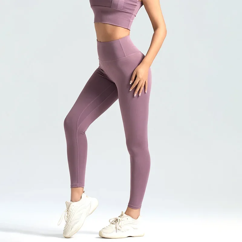 Pantalones de Yoga de cintura alta para mujer, ropa deportiva para gimnasio, mallas envolventes de cintura sin costuras para realzar la cadera,