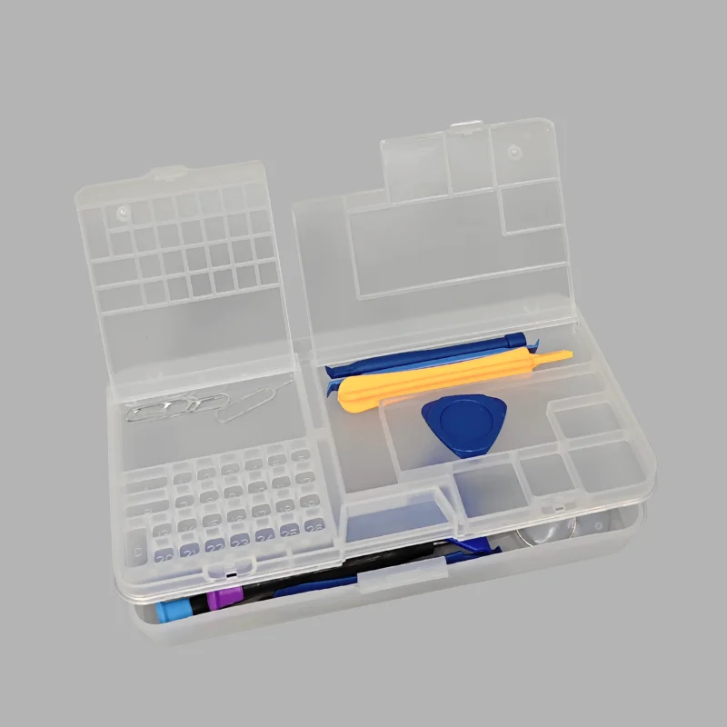 Professional Tools Storage Box Multifunction Double-Layer Mobile Phone Repair Organizer Case Small Parts Screw IC Motherboard