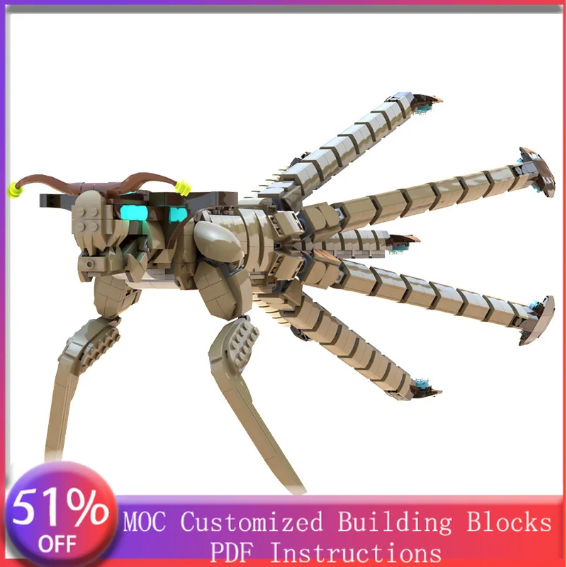 

Конструктор 2073 детали: Модель «Морской Император» из Subnautica, MOC, модульная сборка, креативный дизайн, DIY, игрушка для мальчиков, рождественский подарок