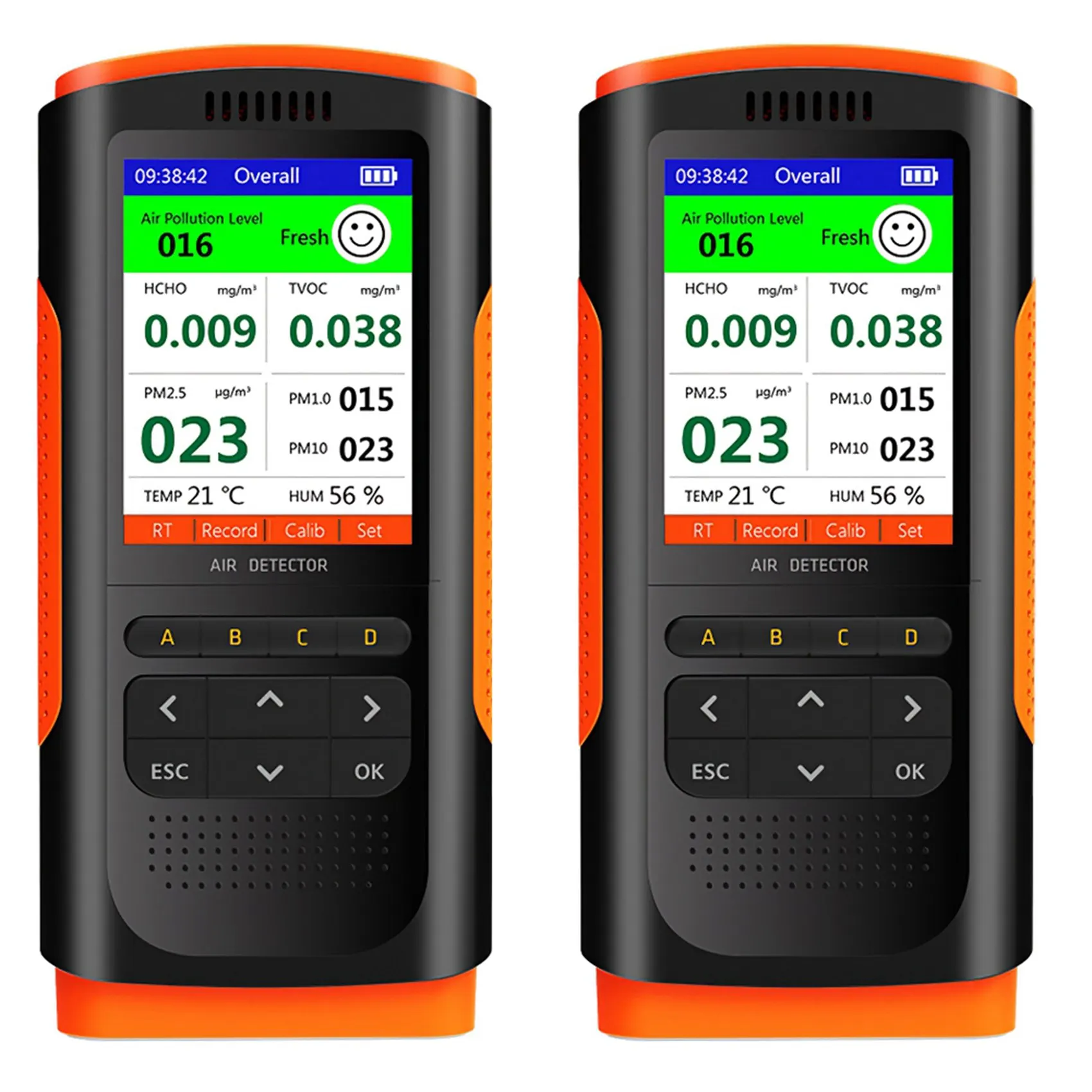 ABWR-2X Formaldehyde Detector Air Quality Monitor PM 2.5 Portable Display Air Pollution Meter Mini Dust Tester For Home Car