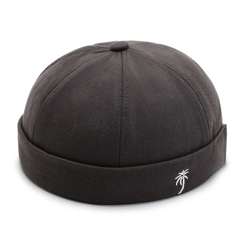 Vintage Dome Hat Mens Solid Color Velvet Beanies For Men Docker Sailor Crimping Brimless Skull Caps Casual Portable Hip Hop Cap