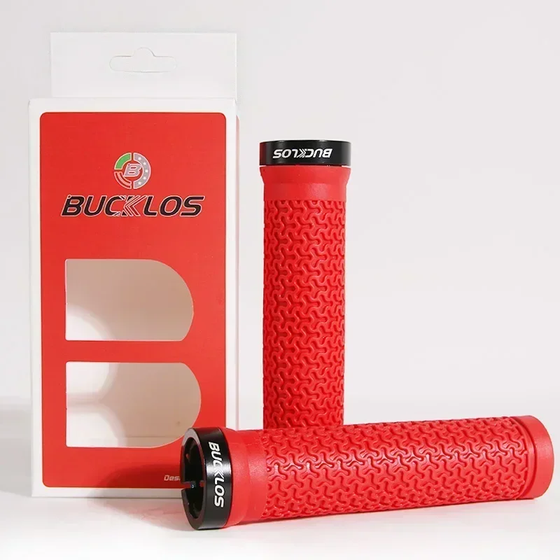 BUCKLOS Fietsgrepen Geïntegreerd Rubber Antislip Mtb Stuurhoes Slot op Mountainbike Stuurmanchetten BMX Fietsonderdelen