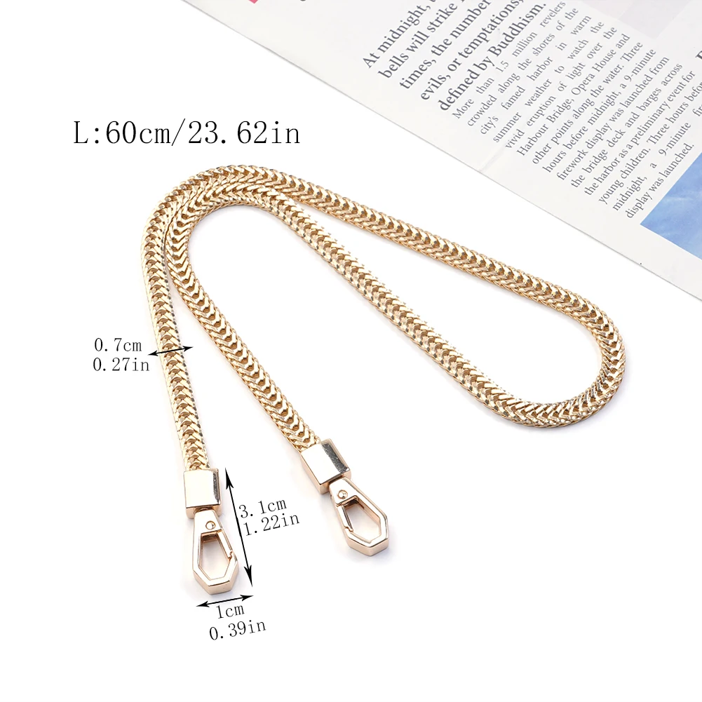 Metal Bag Chains For Women Shoulder Bag Straps Handbag Chain Armpit Purse Chain Replacement Crossbody Chains Bag Accessories