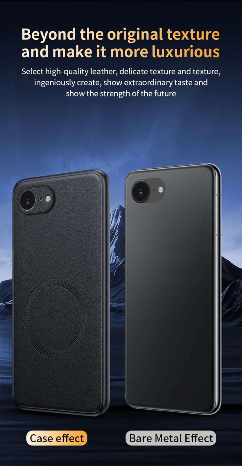 Für iPhone 17e Hülle Magnetische Leder-Schutzhülle Für iPhone 17e 16e Anti-Fingerabdruck Rutschfest PC+TPU – Detail 11