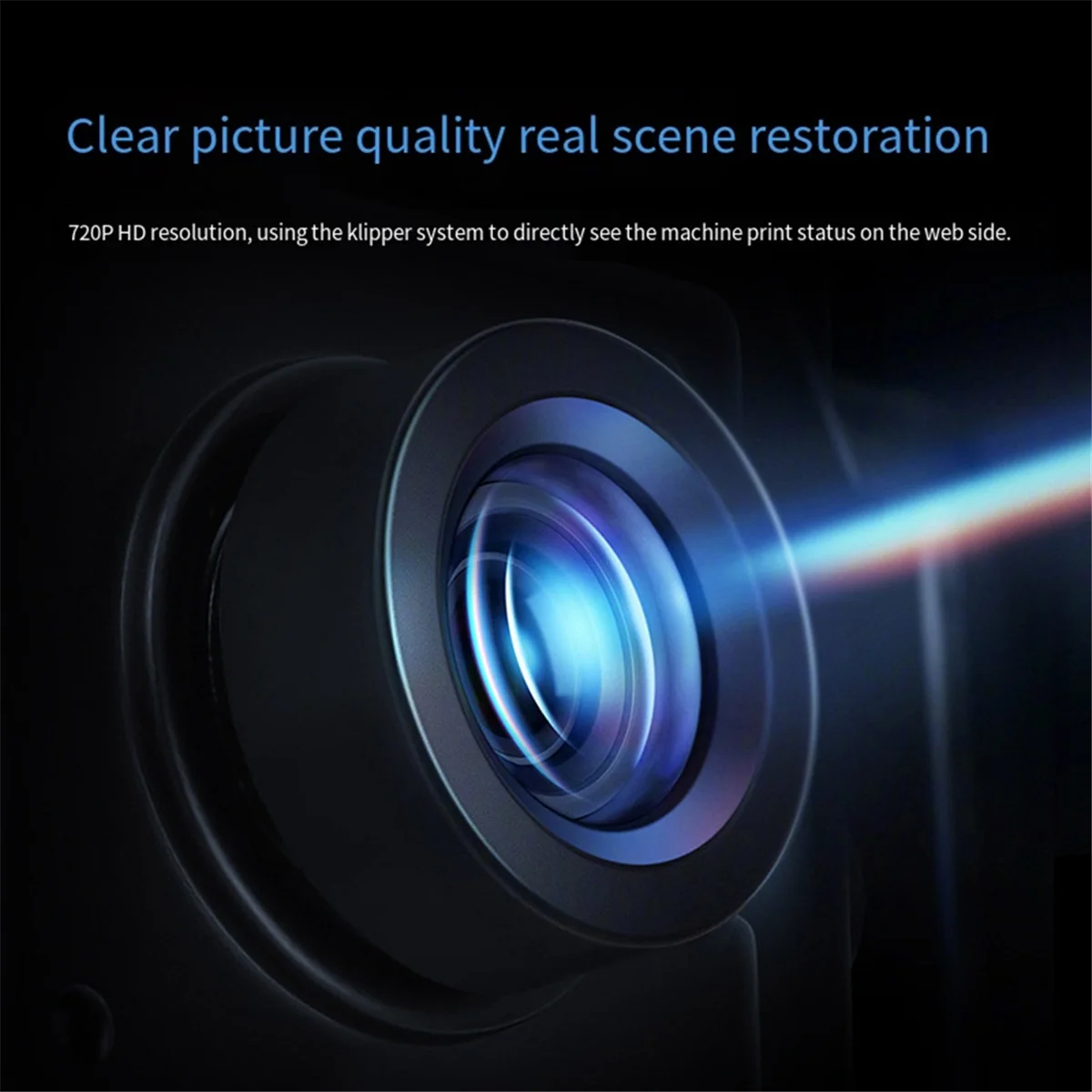 720P Camera for Kingroon KLP1/KP3S Pro V2 Driver-Free Camera USB Interface Time-Lapse Photography 3D Printer Accessories