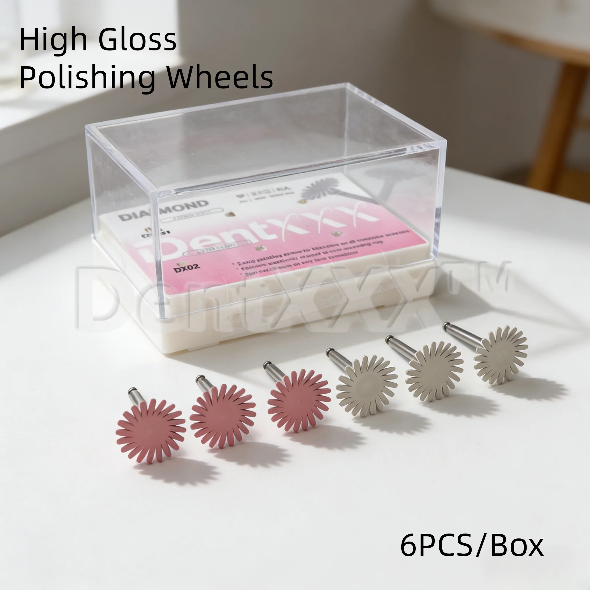 

6-piece rubber polishing kit, with rotary grinding and polishing tools, RA handle, for quick and efficient polishing.