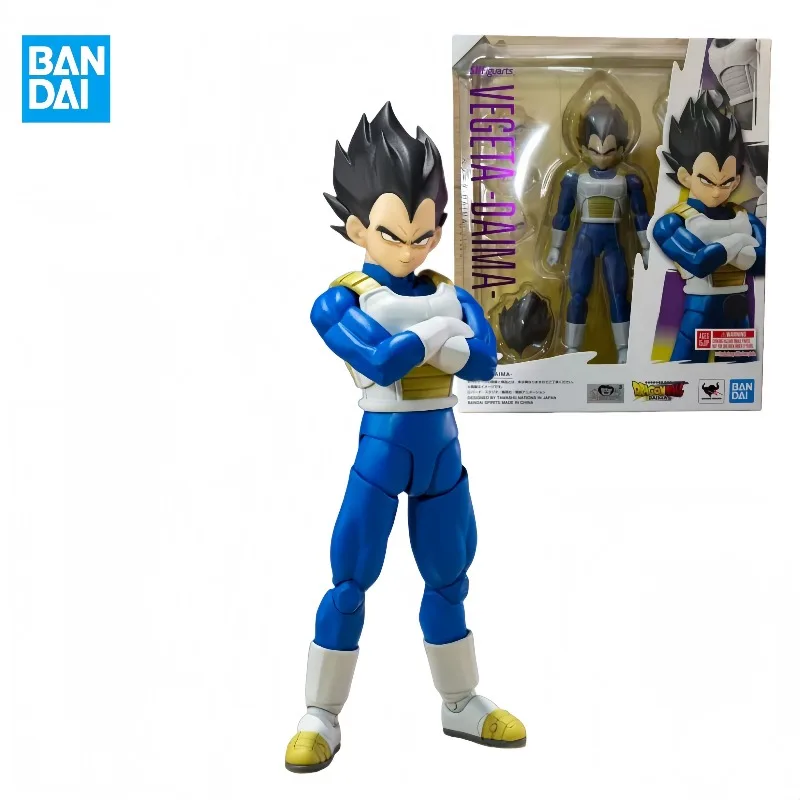 【Em Estoque】Figura Original BANDAI SPIRITS S.H.Figuarts Dragon Ball DAIMA Vegeta 14CM, Modelo de Animação, Ornamentos Móveis