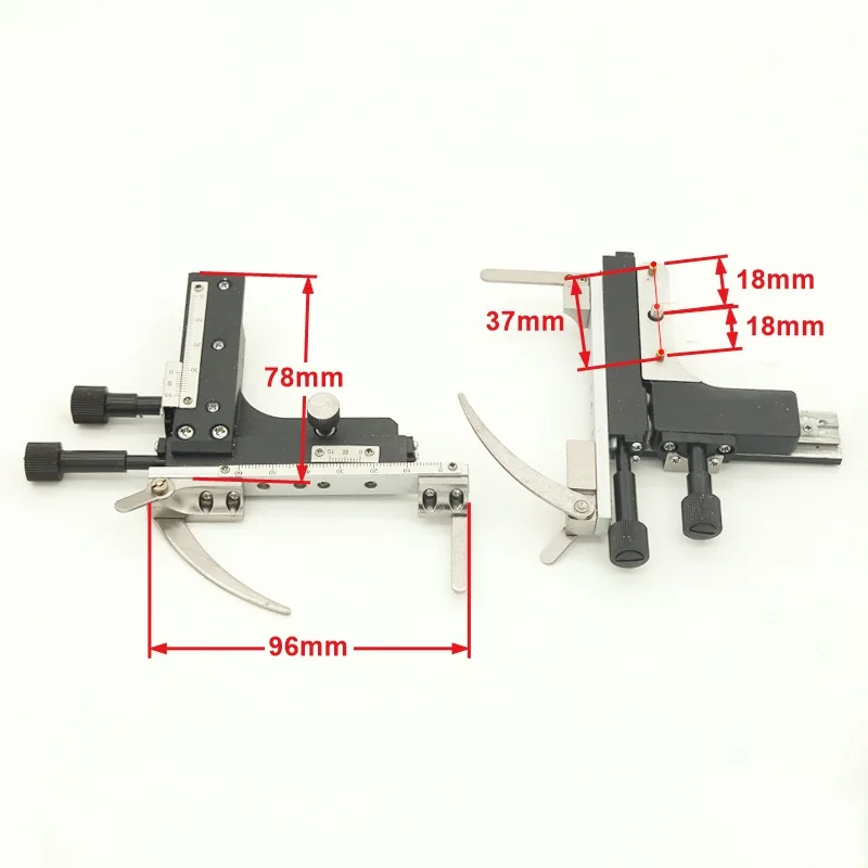 XSP Biological Microscope Accessories Attachable Mechanical Stage X-Y Movable Stage with Scale Ruler