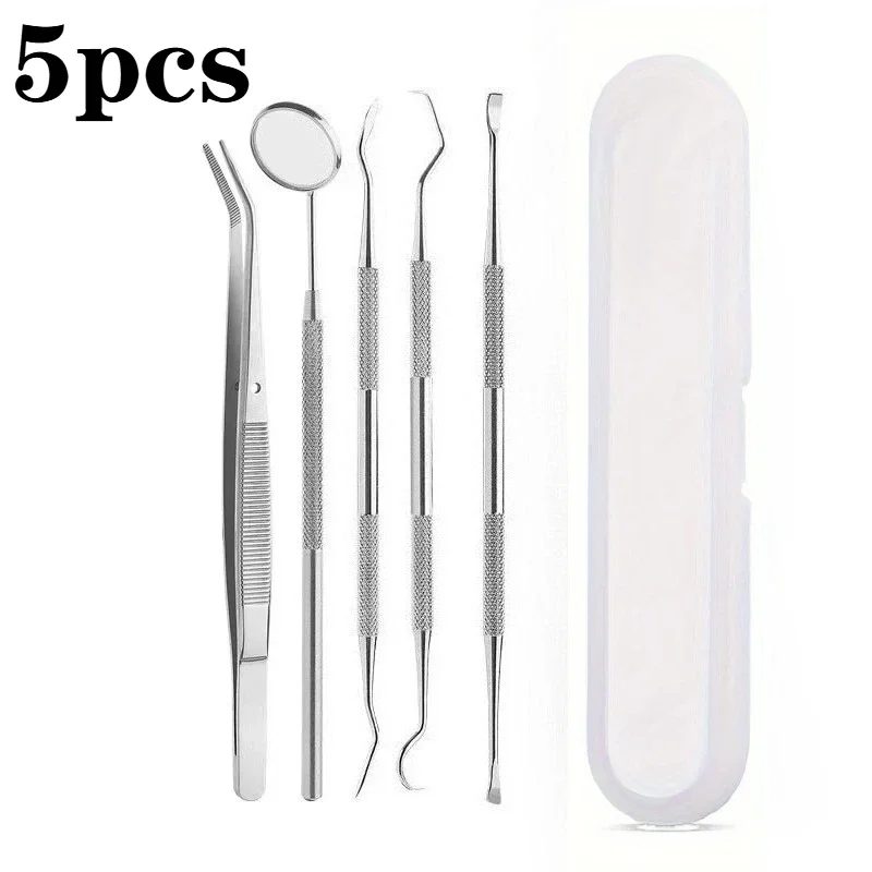 7 مرآة الأسنان المنجل الجير قشارة الأسنان اختيار ملعقة معدات مختبر الأسنان طبيب الأسنان هدية العناية بالفم أدوات تنظيف الأسنان #5