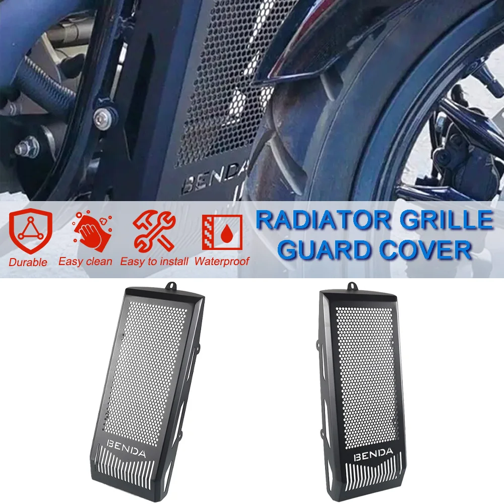 

Motorbike Parts New FOR BENDA BD300 BD 300 BD-300 Radiator Grille Guard Cover Protector Motorcycle Accessories aluminium 300 BD