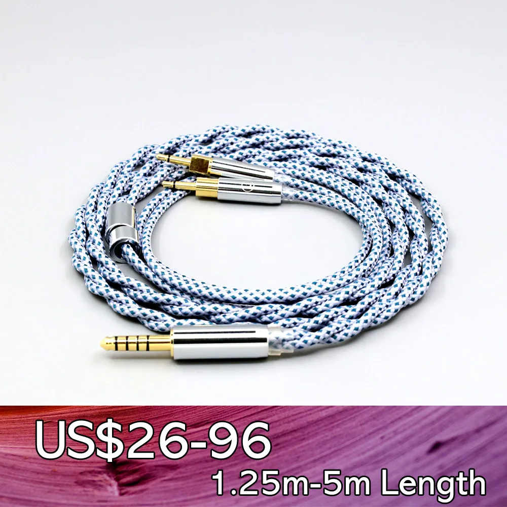 99% Pure Silver Mix Graphene OCC Shielding Earphone Cable For Sennheiser HD700 Headphone Dual 2.5mm pin LN008643