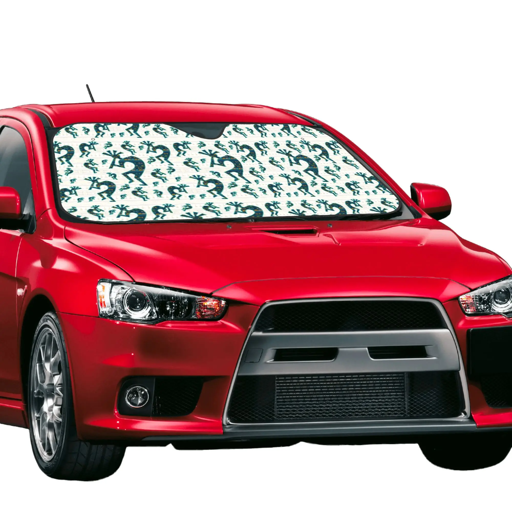Car Front Windshield Sun Visor Heat Insulation Cover Southwest Tribal Native Kokopelli Car Sun Shade Covers Car Solar Protection
