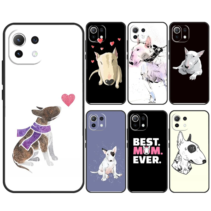 English Bull Terrier Dog Case For Xiaomi 13 14 Pro Ultra 12 13 Lite 11T 12T 13T POCO F5 M6 X3 X5 X6 Pro F3 M5s Cover