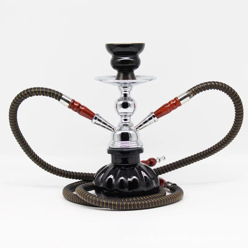 Top Selling Arab Hookah Bar Single and Double Tube Glass Hookah Shisha Complete Set