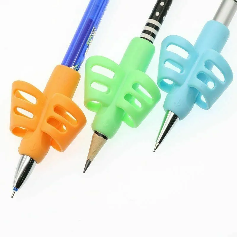 3Pcs Children Writing Pencil Pen Holder Kids Learning Practise Write Silicone Pen Aid Posture Correction Device for Student