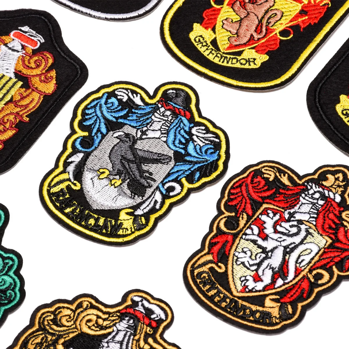 Anime Cute Toy Stickers Slytherin Hogwarts Kawaii Kids Diy Clothing Stickers Badges and Armbands Embroidered Sticker kid gift