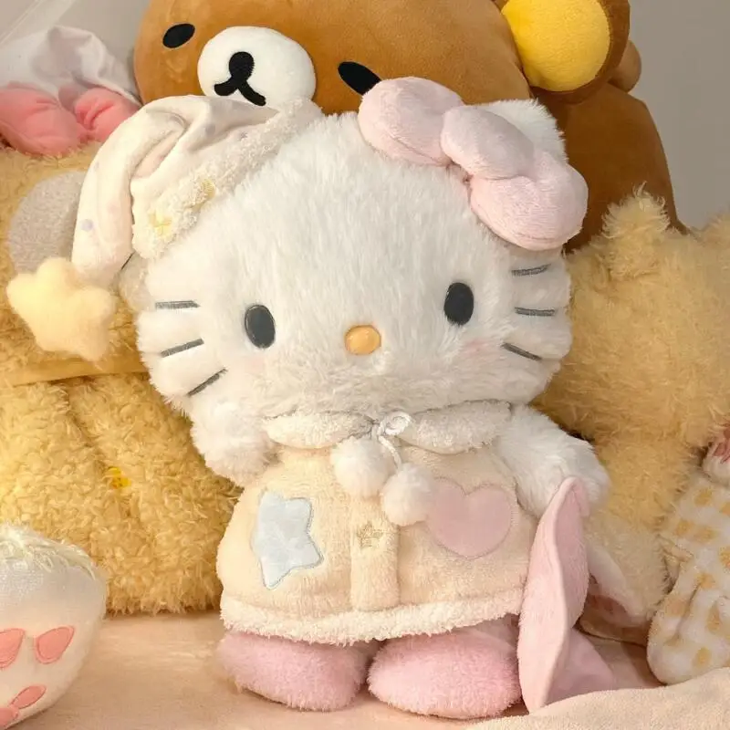 

Милая плюшевая кукла Hello Kitty «Сладких снов» – декоративная игрушка-подушка, подарок на День святого Валентина или день рождения для девочек
