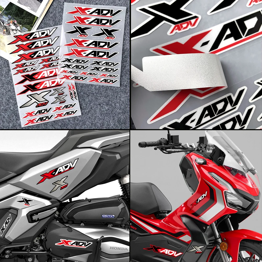 

X Adv X-Adv Motorcycle Sticker Reflective Body Fuel Tank Riding Helmet Set Decals for Honda XADV X-ADV Xadv 750 350 Adventure