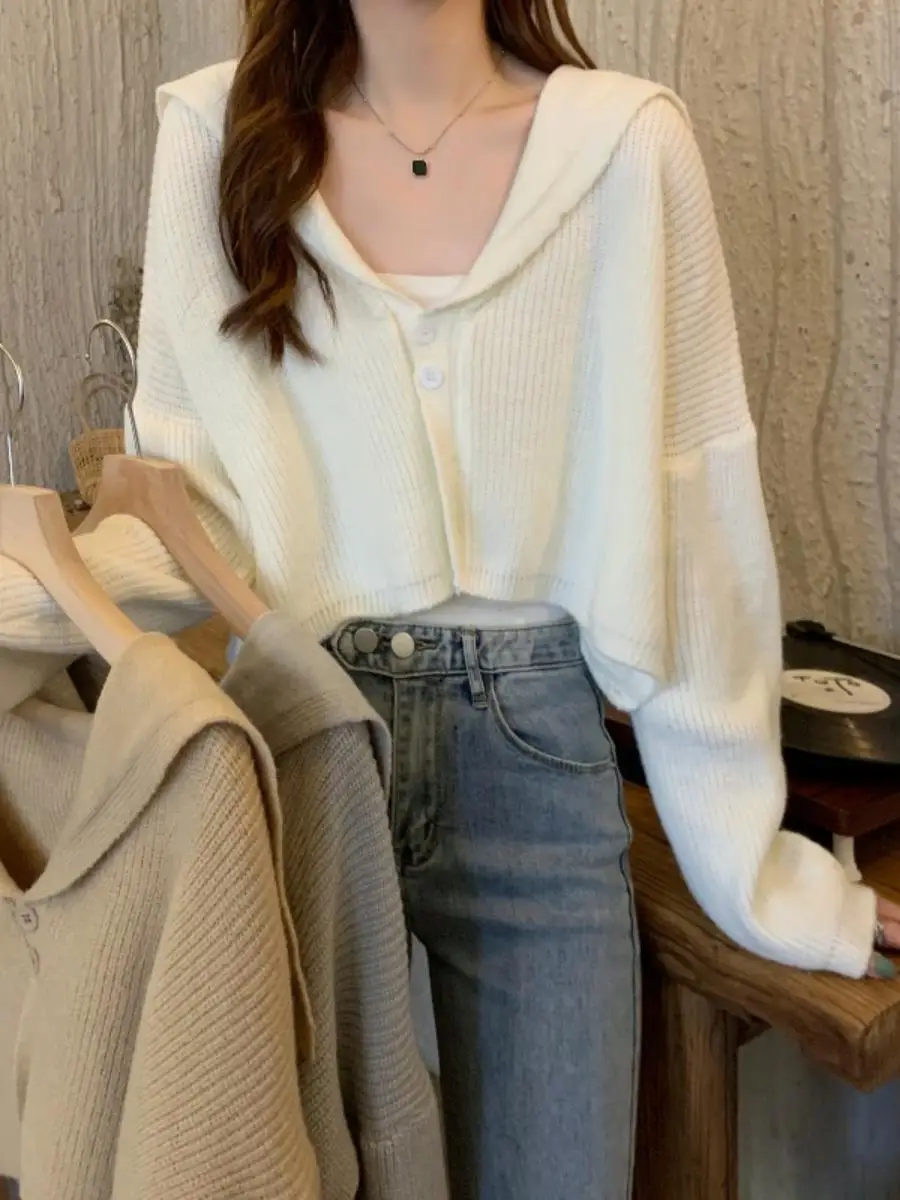 

Женский вязаный свитер: новая осенне-зимняя модель, нежный и стильный дизайн, маленький размер, верхняя одежда