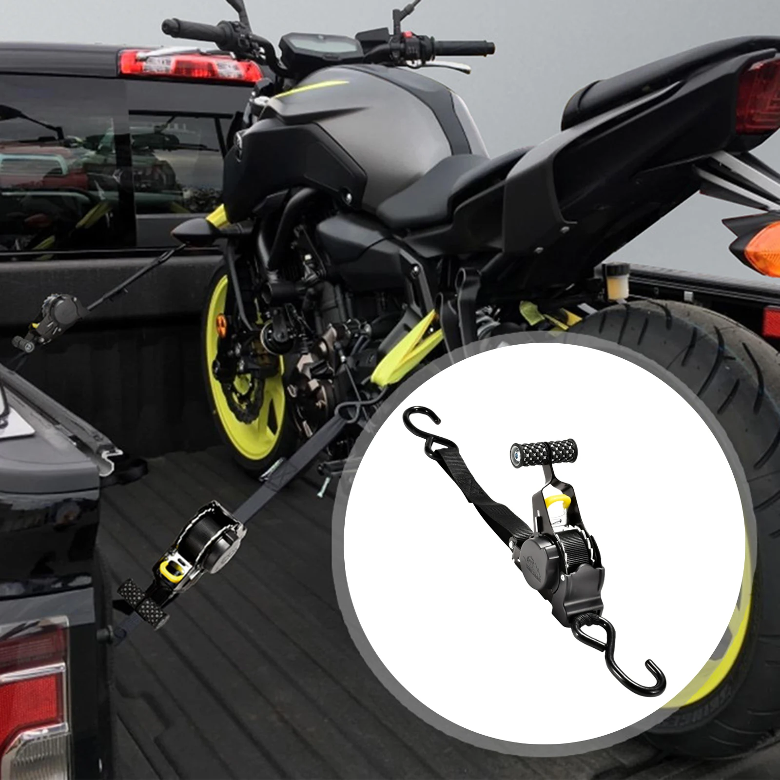 Automatischer Schrumpfbefestigungsgurt, automatische Spannung, einfacher Anschluss, Frachtbindegürtel für Zuhause, Büro, Garage und LKW