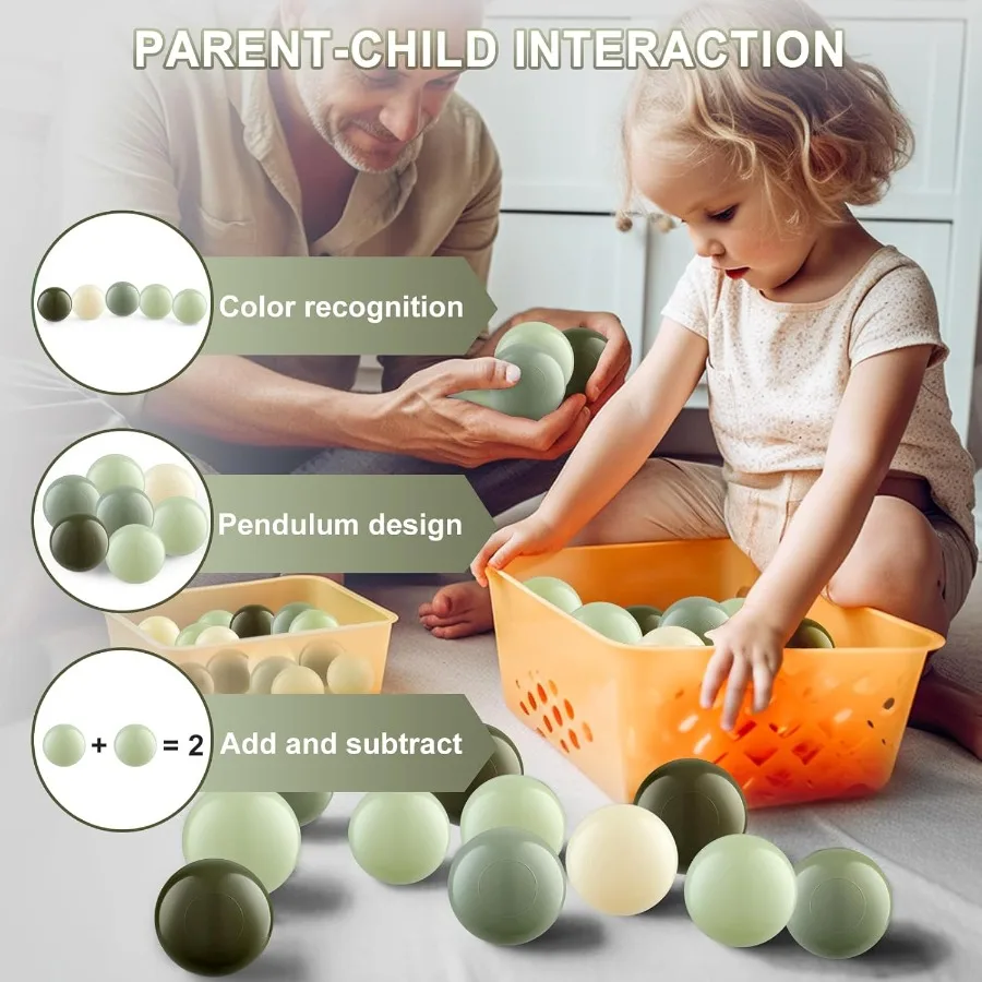 170個のクリアボールピットボール、男の子と女の子向けの耐圧プラスチックおもちゃボール