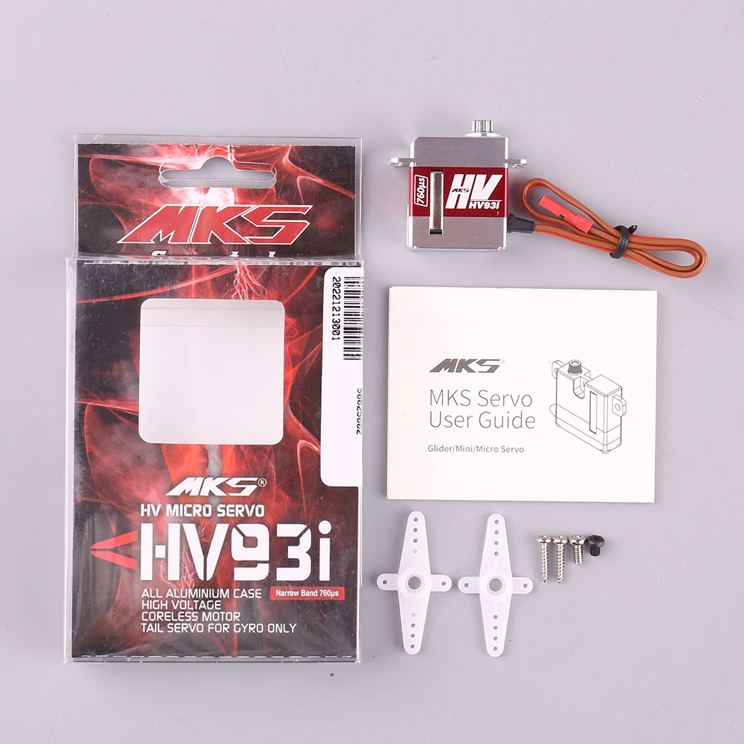 

MKS HV93I Цифровой сервопривод с металлической шестерней для модели вертолета Хвостовой руль - Узкочастотный двигатель с полой чашкой - Деталь для радиоуправляемого вертолета