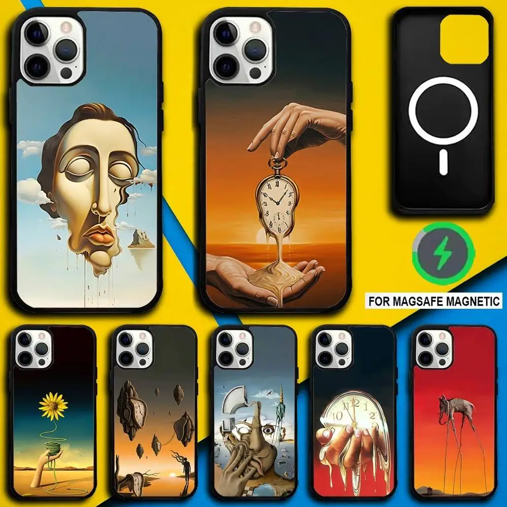

Surrealism S-Salvador Dali Phone Case For iPhone 17,16,15,14,13,12,11,Pro,Max,Plus,Mini,SE4,E Magnetic Magsafe Wireless Charging
