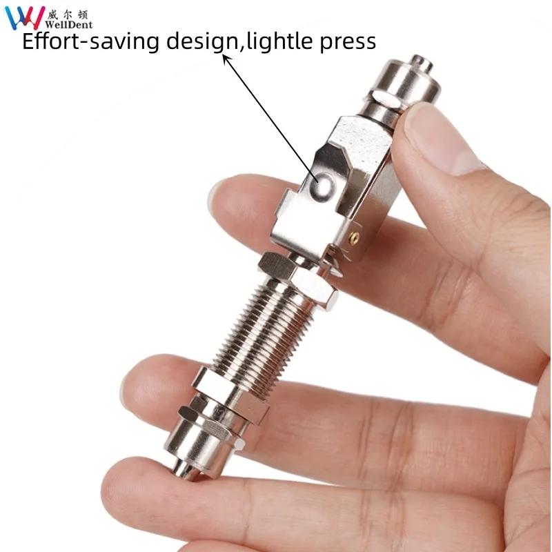 2Pcs Stainless Steel Dental Air Water Quick Connector for Ultrasonic Scaler with Anti-suck Back Dentistry Chair Parts Supply