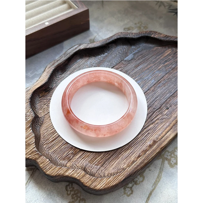 

Peach Blossom Brewed Pink Bracelet Women's Girl Round Bar