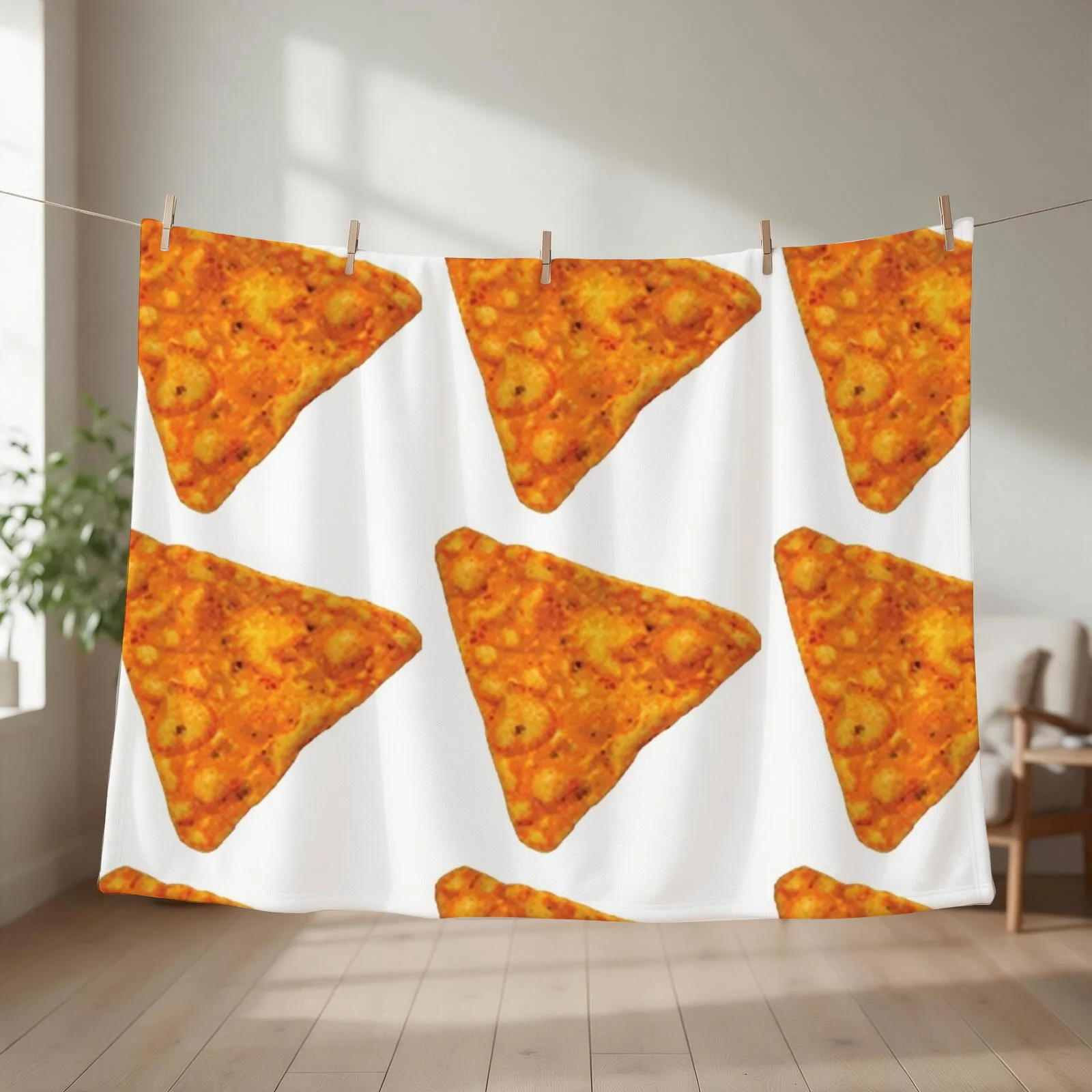 dorito tortilla chip Throw Blanket couch cozy soft plush fuzzy picnic outdoor blanket