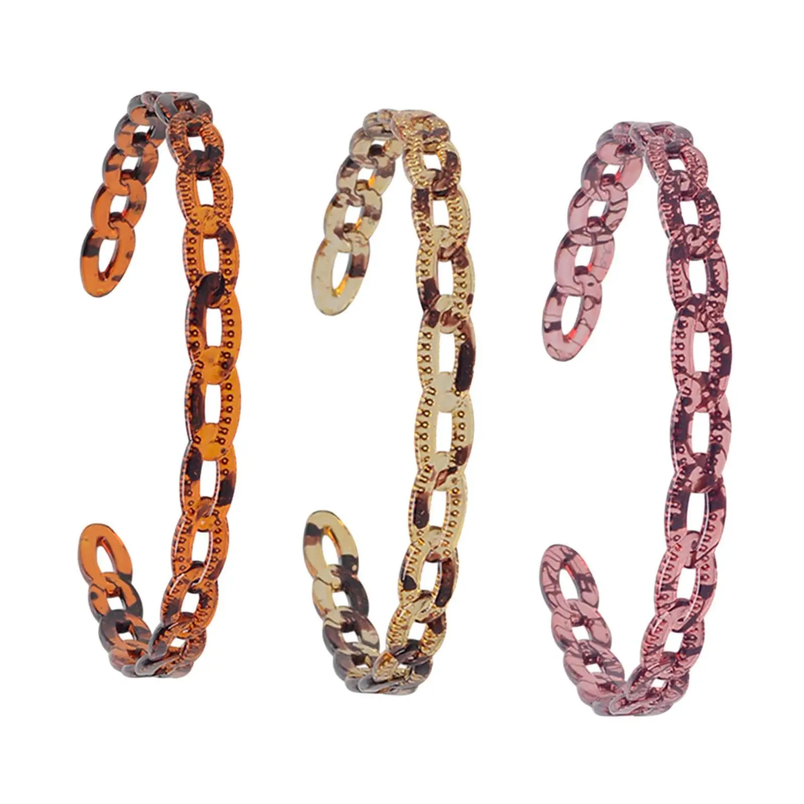 

3Pcs Plain Headbands with Teeth Non Slip Comfortable Female Hair Accessories