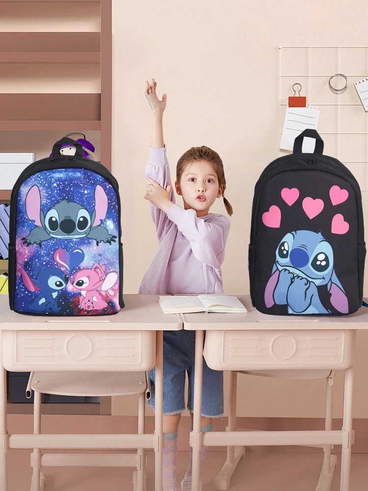 MINISO Disney Lilo Stitch plecak Cute Cartoon piórnik torby szkolne na co dzień dla chłopców dziewcząt torba do przechowywania artykułów