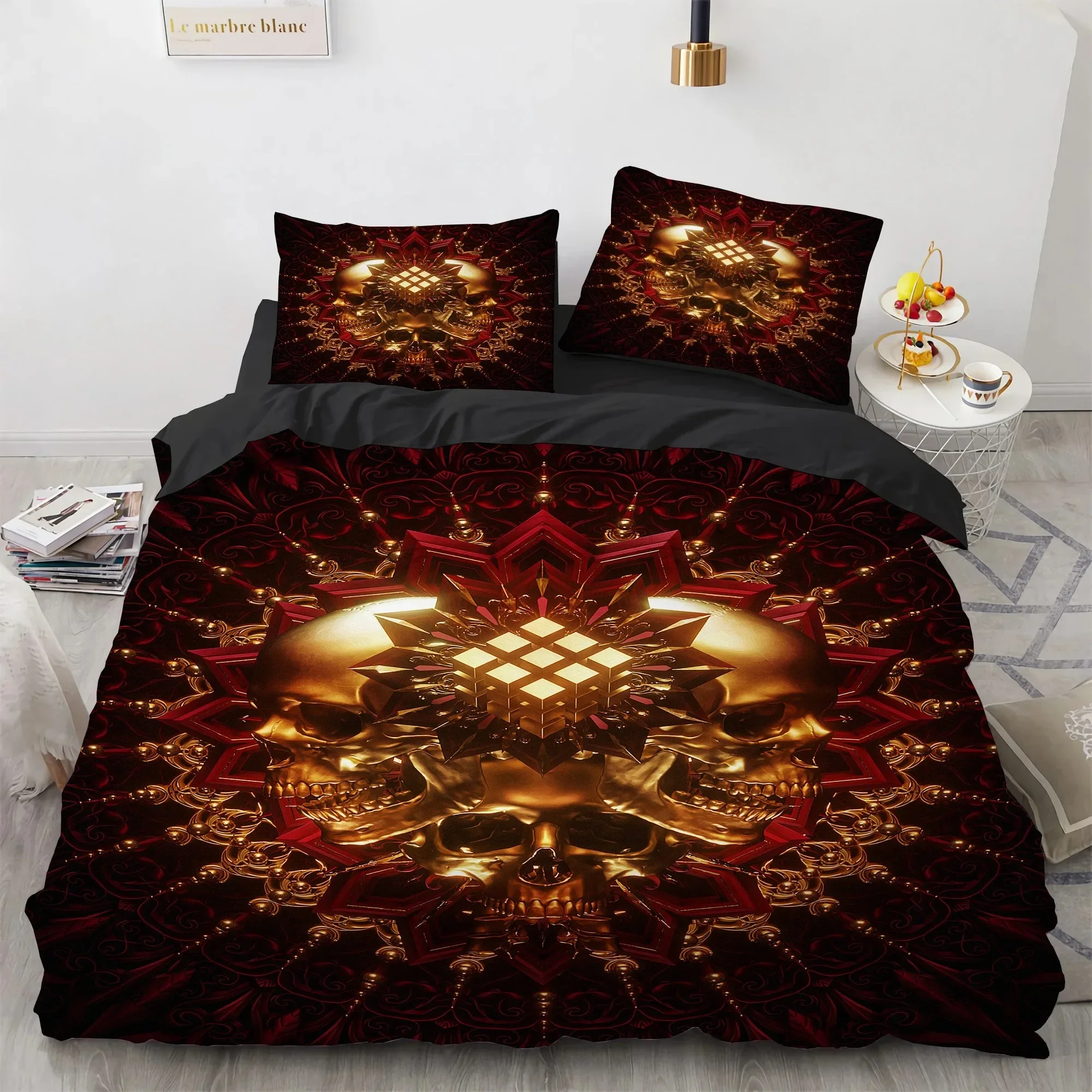 

Sugar Skull 3D NEW Duvet Cover Pillowcase Bedding Set Adult Boy Girl Bedroom Decoration Children Single Double Large