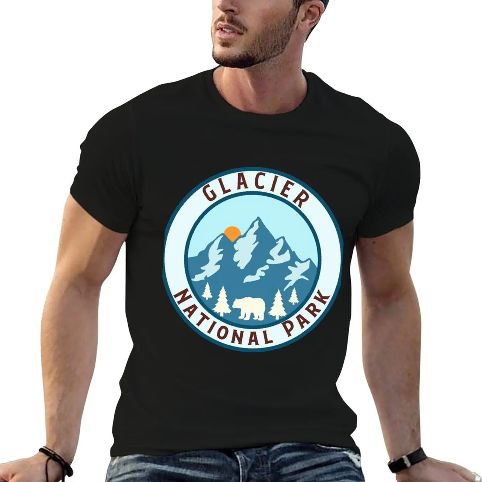 

Glacier national park T-Shirt man tshirt t shirt man plain man t shirt luxury T-shirt
