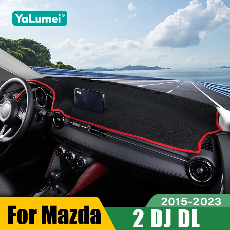 

Для Mazda 2 DJ DL 2015-2023: Нескользящий коврик-накидка на приборную панель автомобиля (защита от солнца), аксессуары