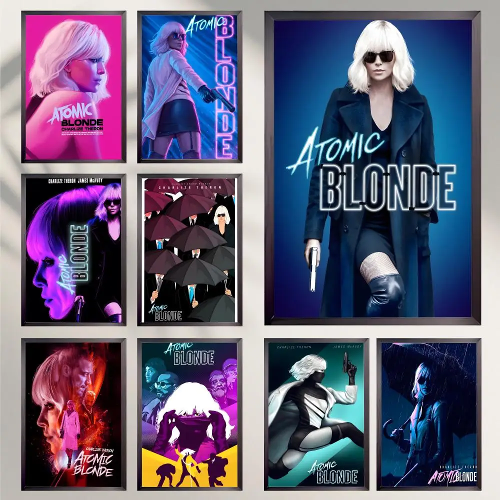 A-Atomic B-Blonde 2 Movie Poster HD Versatile Waterproof Wall Decor Self Adhesive Perfect for Any Room & Ideal Gift