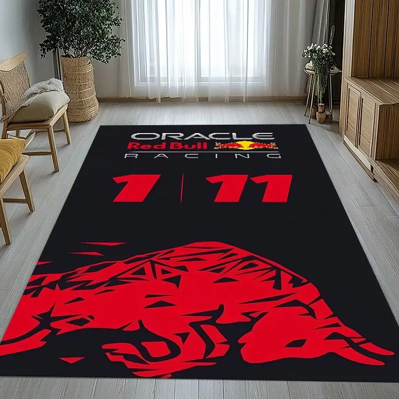 Racing Car R-Red B-Bull Garage Soft Non-Slip Large Area Rug for Living Room,Bedroom Playroom Carpet Mat for Sofa,Home Decor