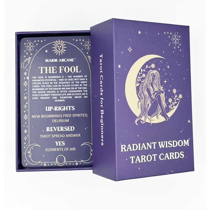 12x7 cm Radiant Wisdom Tarot Cards Games