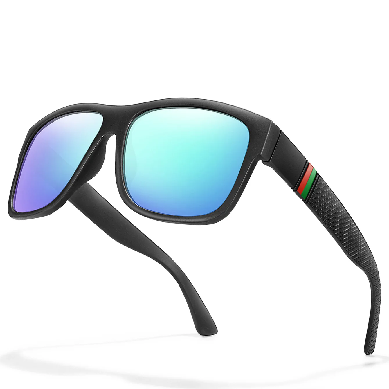 نظارات شمسية مستقطبة عصرية بإطار كبير للرجال والنساء، مناسبة للقيادة والرياضات الخارجية.