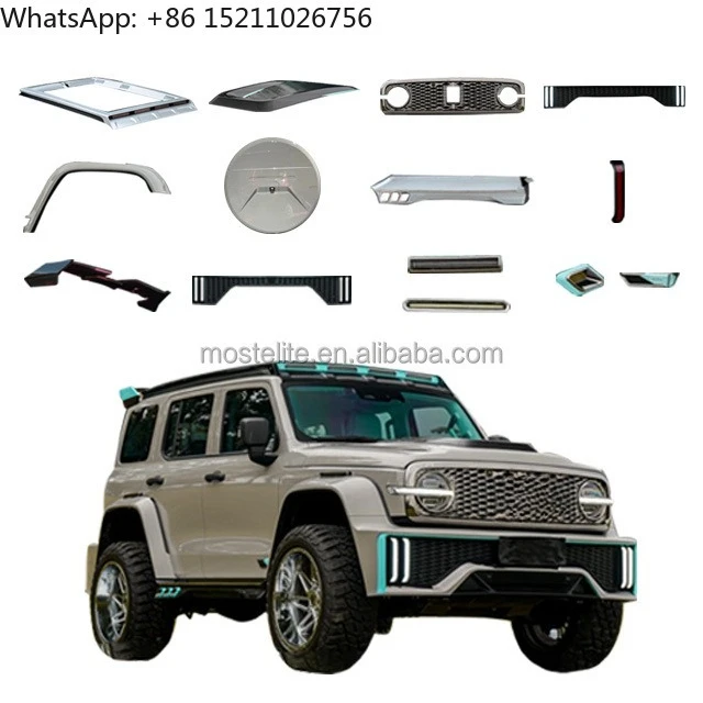 Upgrade Accessories Grills Carbon Fiber Engine Hoods Car Parts Bumpers Exquisite Body Kit for GWM Tank 300 Bodykit