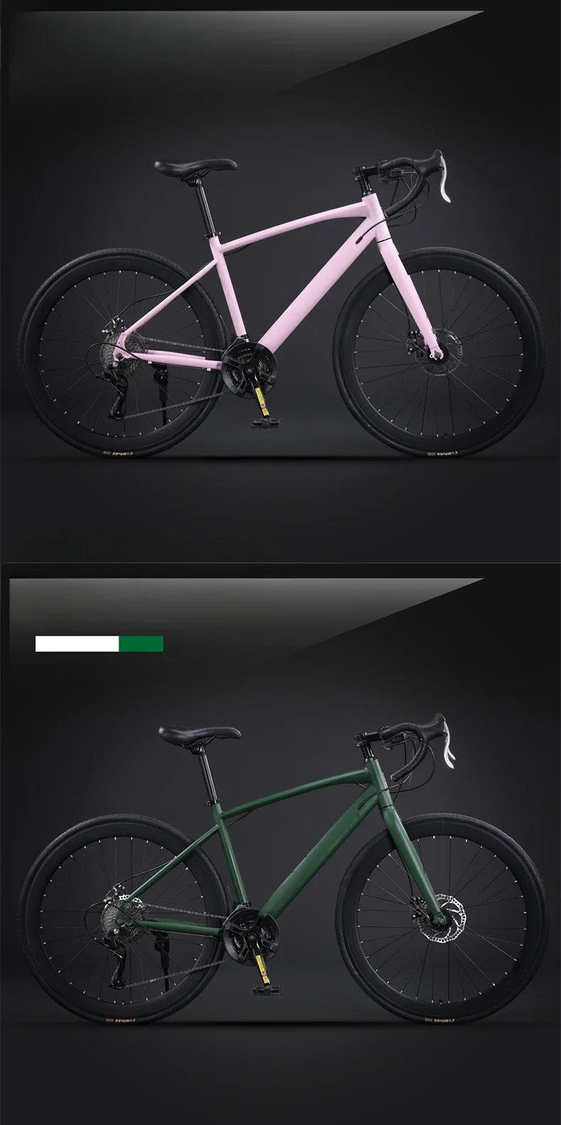 Vélo de route à poignée courbée super léger