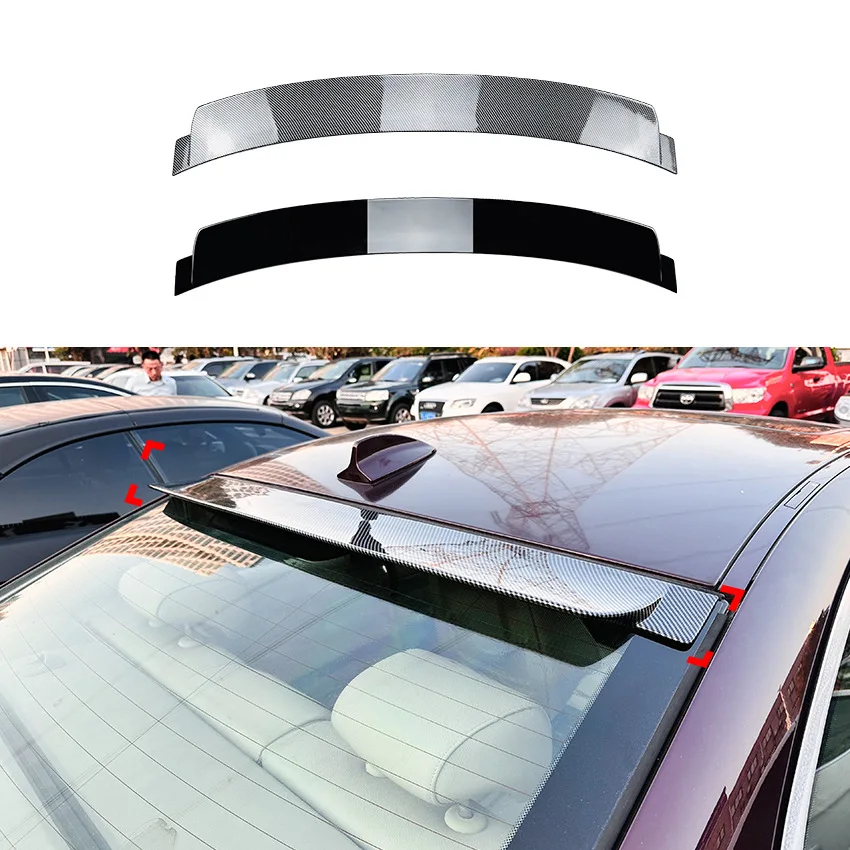 For BMW 3 Series E92 Coupe M3 2006-2013 Car Rear Spoiler Roof Wings Tail Trunk Lid Window Lip Trim ABS Carbon Black  Accessories