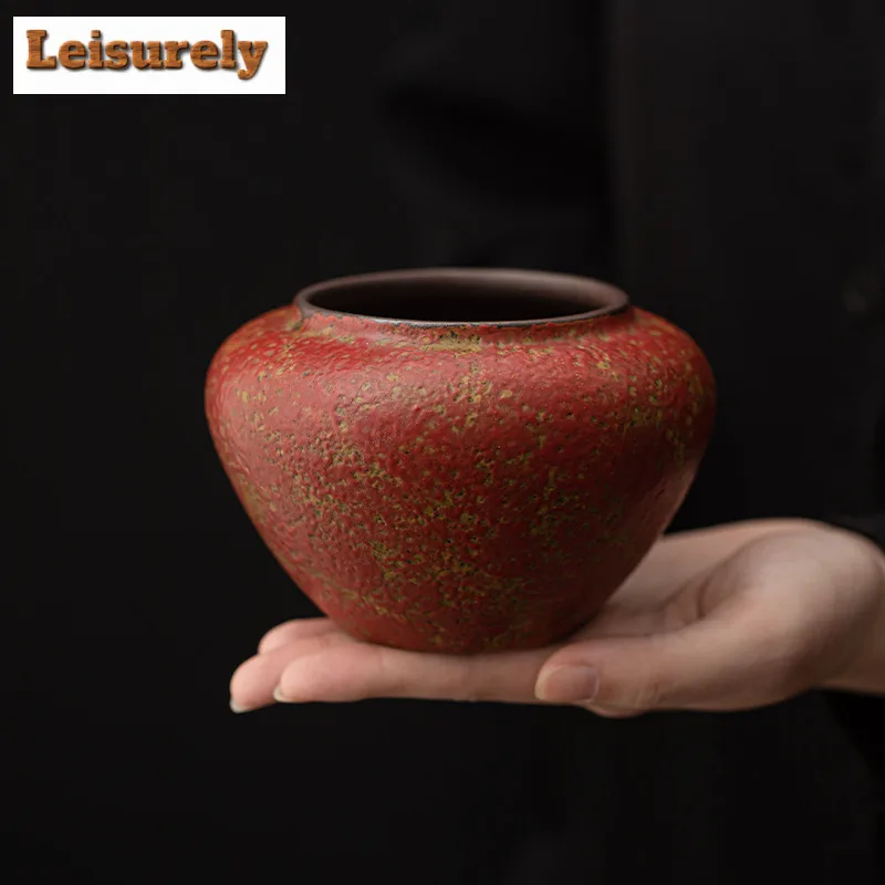 

Kiln Fambe Old Rock Clay Mountain Red Jianshui Tea Washing Basin Household Chaxi Tableware Supplies Decoration Teacups Teapots