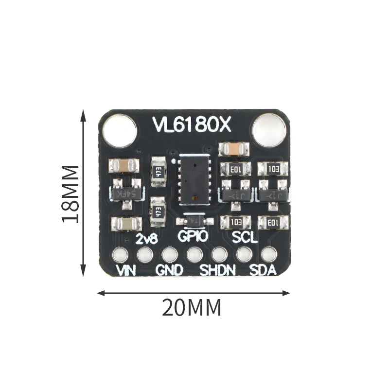 Módulo de sensor de alcance láser VL6180X TOF Sensor de proximidad de tiempo de vuelo de alta precisión