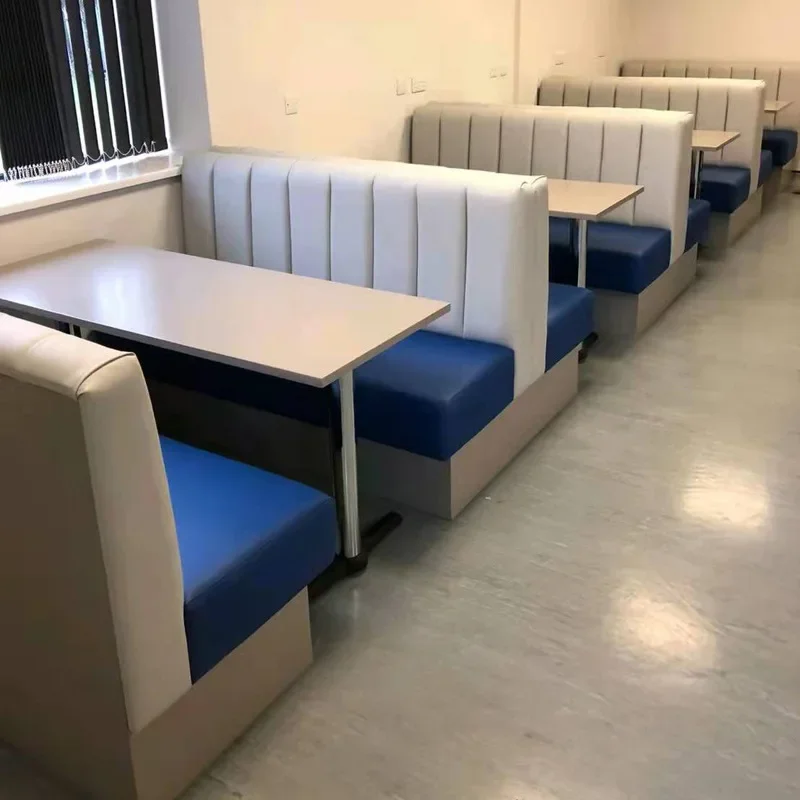 Simple fast food restaurant tables and chairs, noodle restaurant hot pot restaurant card seat sofa  Minimum order of 5