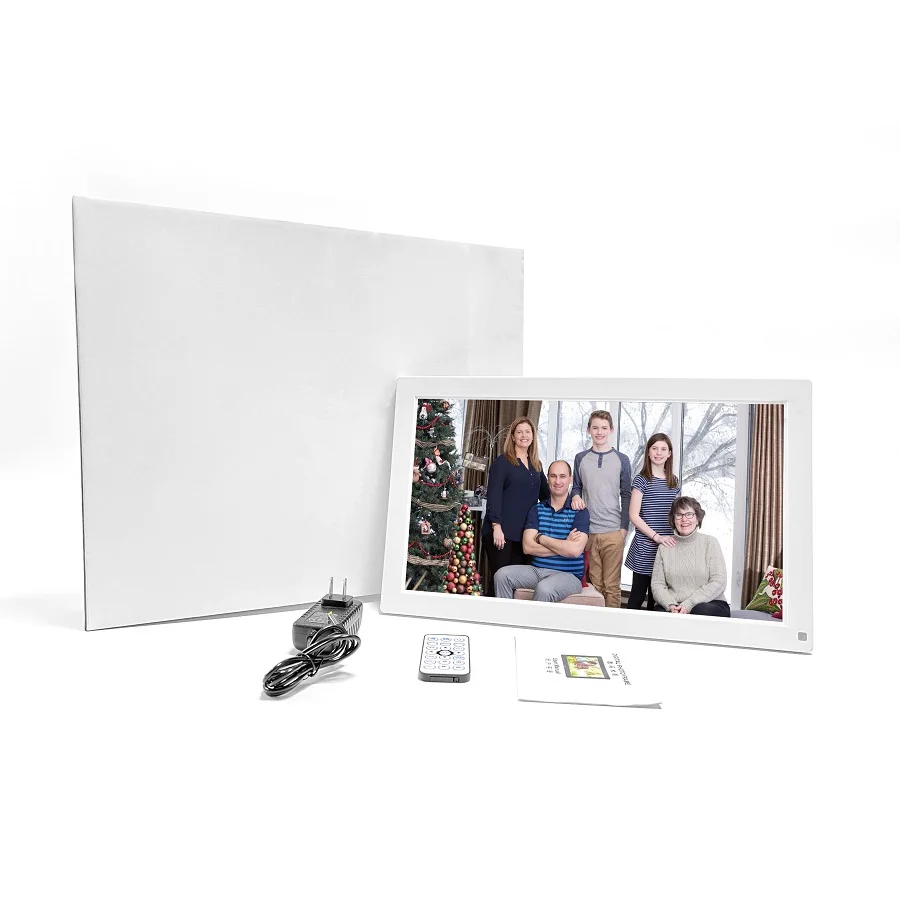 LCD Black White Color 15.6 Inch Larger Size Digital Photo Frame with Auto-play Clock Function