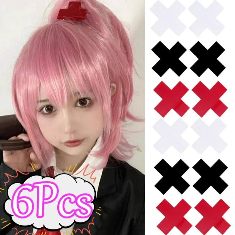 2024 New Y2K Girls Acrylic Cross Hair Clips Japanese Anime Kawaii Cosplay Hairpins Headwear Cute Sweet Women Hair Accessories